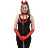 Blue Panda 5 Sets Halloween Red Devil Costume Accessory - Lace Gloves, Tail, Bow Tie, Headband, Pitchfork for Halloween Parties - 3 of 4
