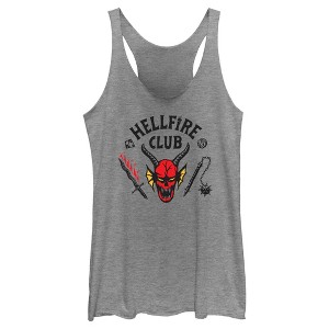 Women's Stranger Things Welcome to the Hellfire Club Racerback Tank Top - 1 of 4