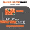 VEVOR Steel Core flipline, 1/2" x 8' Arborist Flipline, Flip Line for Tree Climbing with Alloy Steel Snap Hook, Aluminum Alloy Carabiner, Orange - 4 of 4