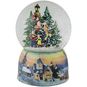 Northlight Christmas Carolers Winter Scene Musical Snow Globe - 6" - 1 of 4