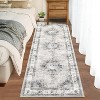 Acekool 8x10 Washable Vintage Area Rug, Non-Slip Oriental Medallion Floral Carpet, Non-Shedding Traditional Rug for Living Room, Bedroom - 4 of 4