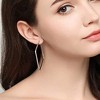 Stainless Steel Geometric Hoop Earrings – Large Minimalist Earrings for Women & Girls - 2 of 4
