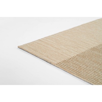 Archer Beige Rectangular Handtufted Wool and Viscose Rug