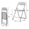 Folding Chair 4 Pack with Cushion, Portable Metal Stackable Chairs for Indoor Outdoor Events - 4 of 4