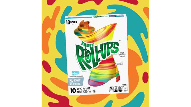 Betty Crocker Fruit Roll-Ups Tropical Tie-Dye Snacks - 10ct, 2 of 8, play video
