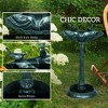 Gulches Verdigris Green Bird Baths - 32" Vintage Style with Planter & Feeder - 3 of 4