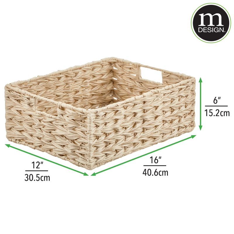 mDesign Woven Ombre Pantry Bin Basket, 6 Pack, 4 of 9