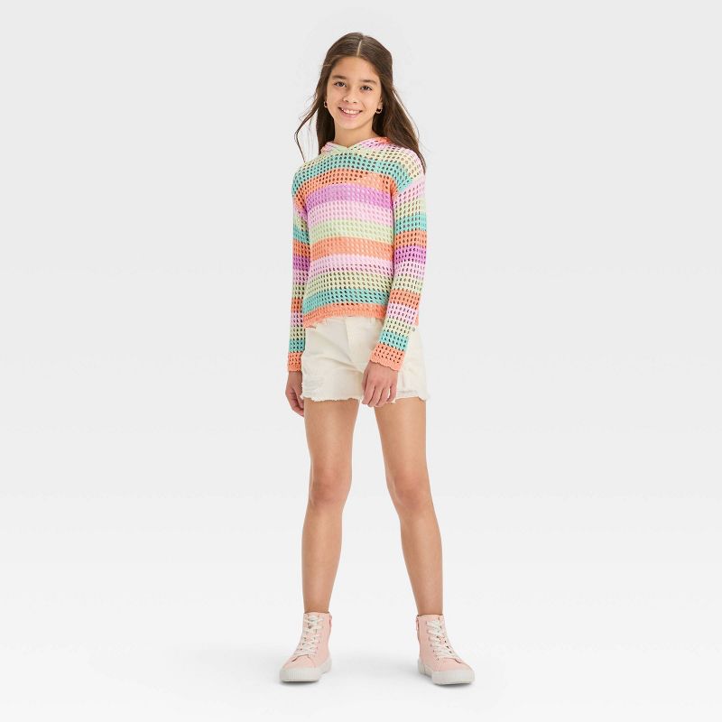 Girls' Open Knit Pullover Sweater - art class™, 4 of 7