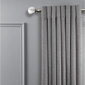 Linen Avenue Grey Marble Single and Double Window Curtain Rod Set - 1 of 4