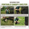 CLAM Quick-Set Pavilion Portable Pop-Up Outdoor Camping Gazebo Screen Tent Sided Canopy Shelter with Ground Stakes & Carry Bag - 4 of 4