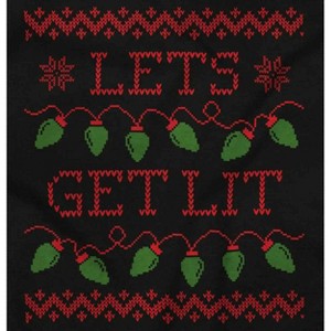 Ugly Christmas Lights Lets Get Lit Sweatshirt for Men or Women Brisco Brands - 1 of 4