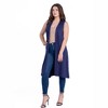 Womens Sleeveless Long Vest Cardigan - 24seven Comfort Apparel™ - 2 of 4