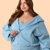 Blogilates Women's Marshmallow Full Zip Hooded Sweatshirt - 4 of 4