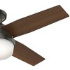 Hunter Fans 44" Dempsey Lighted Ceiling Fan Noble Bronze Finish with Integrated LED and Handheld Control - 2 of 4