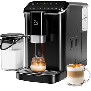 TROPOW Fully Automatic Espresso Machine, with Built-In Grinder and Milk Frother, Adjustable Espresso Bean Grinder  for Home Barista - 1 of 4