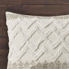 Sapphtopaz 3 Pcs Farmhouse Cotton Comforter Set Cozy Bedding Set, Duvet Cover Set with Chenille Tufting Quilt Set, 1 Duvet Cover, 2 Pillow Shams - 2 of 4