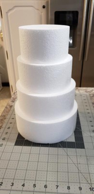 Bright Creations 4 Tiers Foam Round Shapes Mini Cake Dummy Set