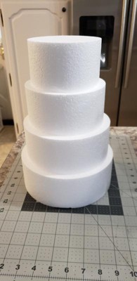 4 Tiers Foam Round Shape Mini Cake Dummy Set Foam for Crafts