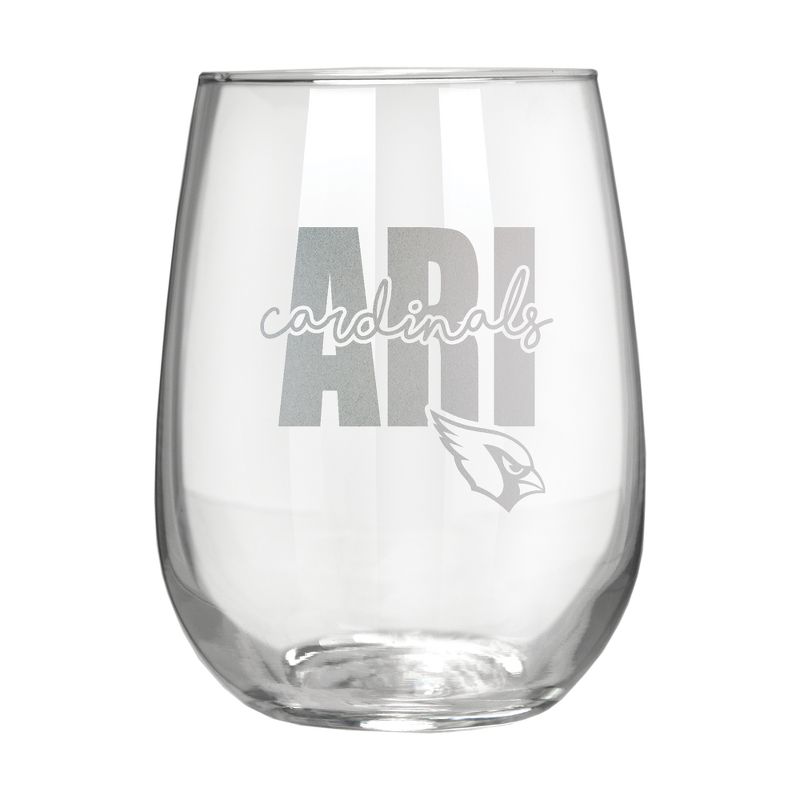 NFL Arizona Cardinals The Vino Stemless 17oz Wine Glass - Clear, 1 of 2