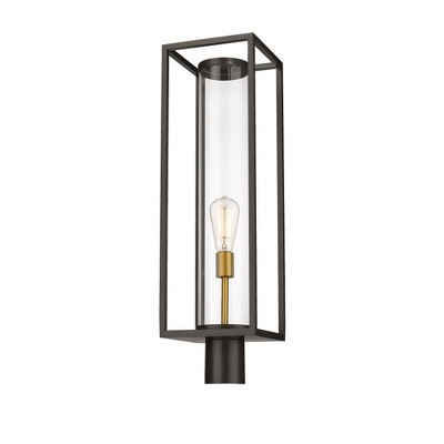 Z-lite Dunbroch 1 - Light Post Light In Deep Bronze/outdoor Brass : Target