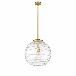 Athens Deco Swirl - 1 Light Pendant In Industrial Style-17.13 Inches Tall and 15.75 Inches Wide - 1 of 1