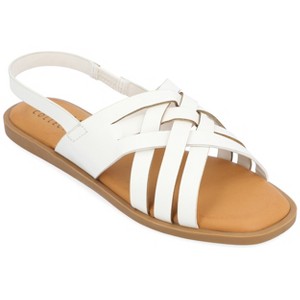 Journee Collection Womens Merrin Sling Back Flat Sandal - 1 of 4