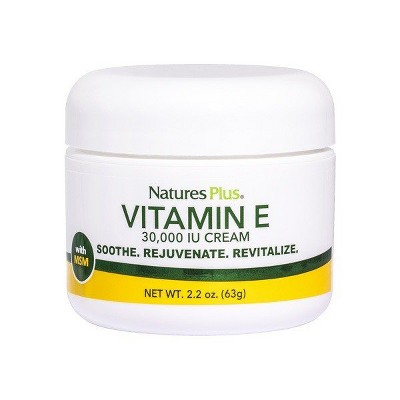 Vitamin E Cream 30,000 IU with MSM by Nature's Plus  -  2.2 oz Cream