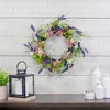 Northlight Lavender and Wildflower Artificial Floral Twig Wreath, Purple and Pink - 20-Inch - image 2 of 4