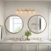 LNC 2-Lights Gold with Clear Glass Shade Modern/Contemporary Vanity  Lights,2 Light/ 3 Light/ 4 Light/ 5 Light - 4 of 4