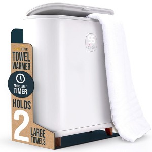LiveFine Towel Warmer, Large Bucket Style Towel Heater with LED Display - Fits Two 40"x70” Towels - 1 of 4