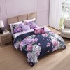 Bebejan Purple Bliss 100% Cotton 5 Piece Reversible Comforter Set - 3 of 4