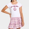 Girls' Sanrio My Melody Lettuce Edge Ribbed Graphic T-Shirt - White/Pink - 2 of 4