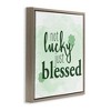 Stupell Industries Just Blessed Green Shamrocks Floating Frame Canvas Art - 2 of 4
