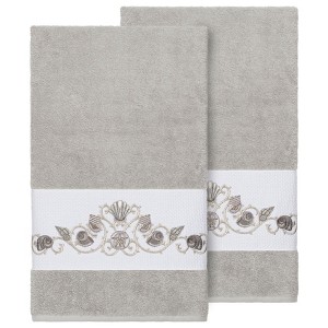 Linum Home Textiles 100% Turkish Cotton BELLA Embellished Towel Set - 1 of 2
