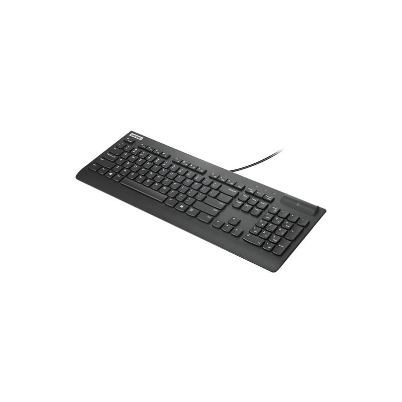 Lenovo Smartcard Wired Keyboard II-US English - Cable Connectivity - USB Interface - 105 Key - English (US) - PC, Windows - Plunger Keyswitch - Black, 1 of 7