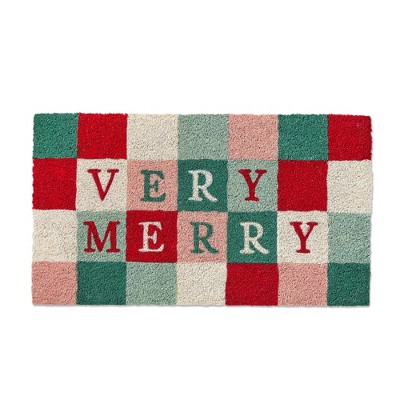 tag Very Merry Pvc Coir Mat