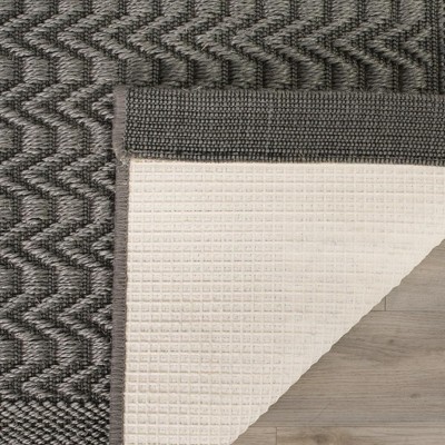 Ash Geometric Hand-knotted Rectangular Synthetic Area Rug