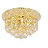 Elegant Lighting Primo 3 light Gold Flush Mount Clear Royal Cut Crystal - image 2 of 2