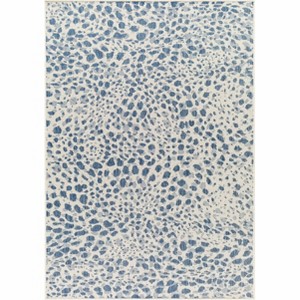 Hauteloom Erno Blue Leopard Print Area Rug - 1 of 4