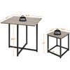 Yaheetech 5-Piece Dining Room Set with 1 Square Table, 4 Backless Stools, Kitchen Table Set - 3 of 4