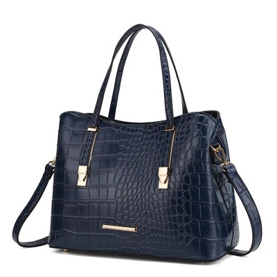 MKF Collection Aurelia Crocodile-Embossed Vegan Leather Women's Tote Stylish Shoulder Handbag by Mia K