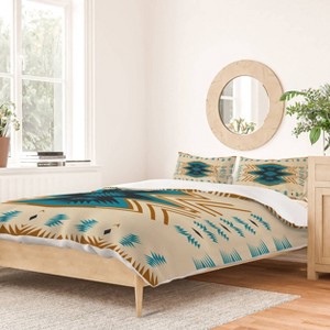 Holli Zollinger Colorado Painted Duvet Cover Set Beige/Blue - Deny Designs - 1 of 3