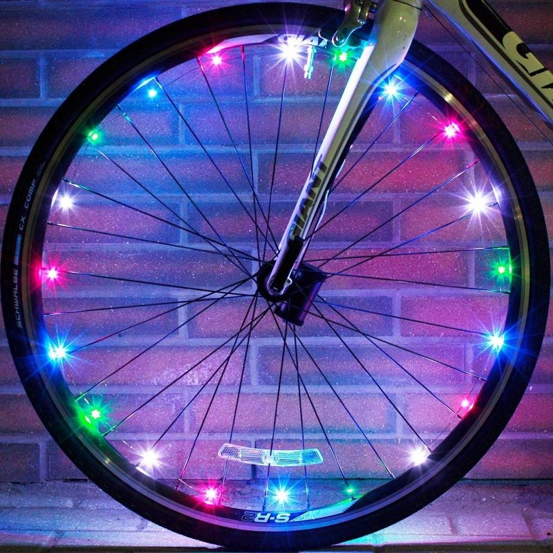 Activ Life Bike Wheel Lights (1 Tire, Multicolor) Top Basket Stuffers for Kids Girls Boys Teen Gifts; Best Spring Break Essentials, 1 of 5