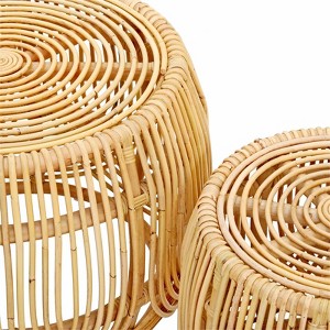 Azrina Natural Rattan Veneer Nesting Tables - 1 of 4