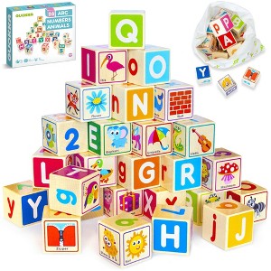 QUOKKA ABC Numbers Preschool Baby Block Puzzles - 1 of 4