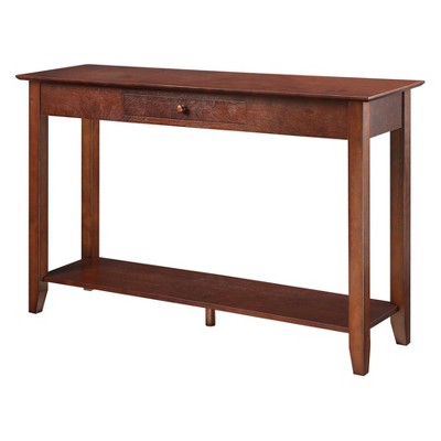 American Heritage Console Table with Drawer Espresso - Breighton Home