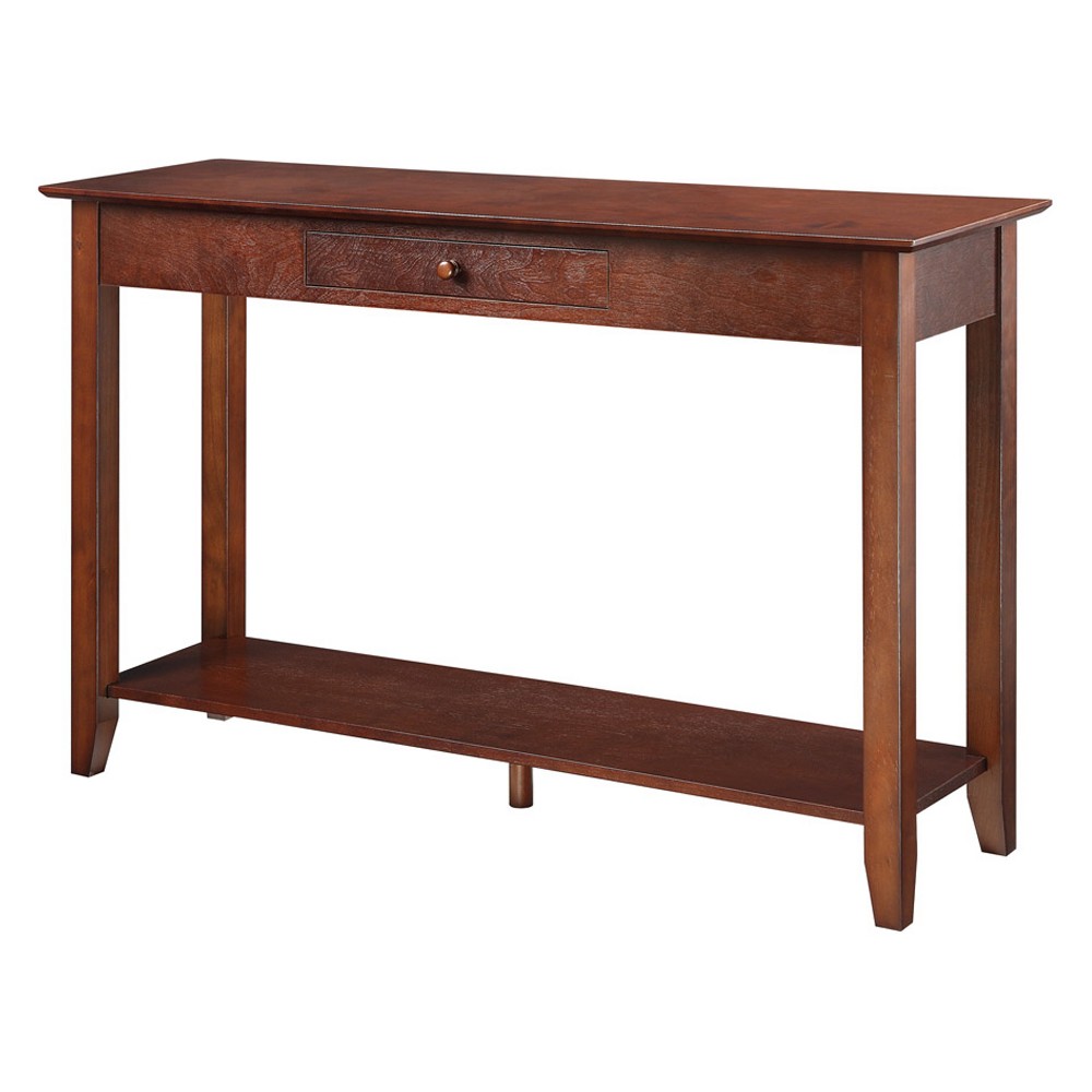 Photos - Coffee Table American Heritage Console Table with Drawer Espresso - Breighton Home