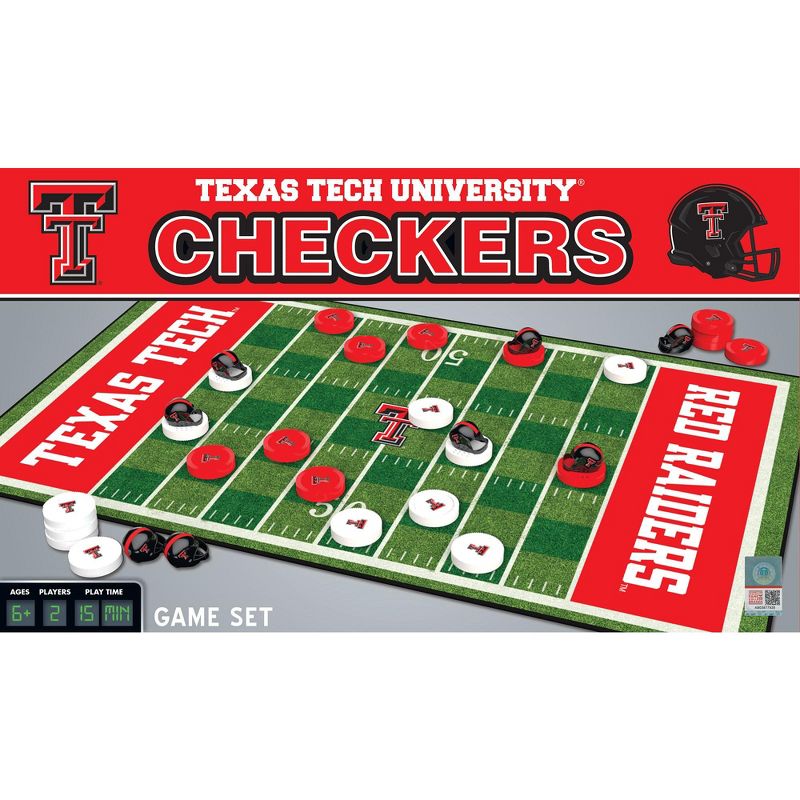 MasterPieces Officially licensed NCAA Texas Tech Red Raiders Checkers Board Game for Families and Kids ages 6 and Up, 1 of 7