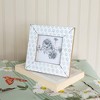 4x4 Inch Blue Floral Picture Frame Wood, MDF & Glass by Foreside Home & Garden - 2 of 4