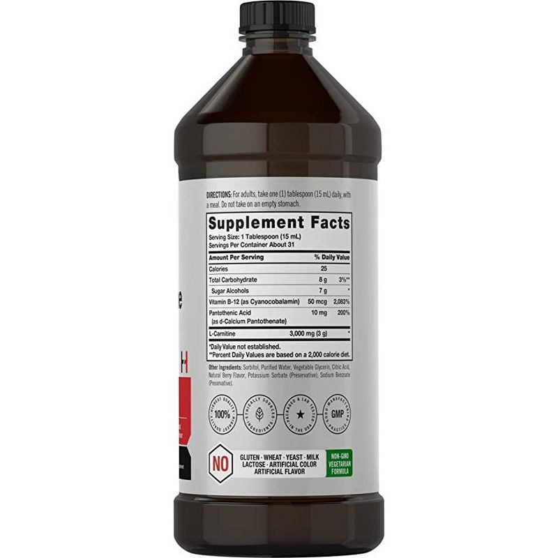 Horbaach Liquid L-Carnitine 3000mg | 16 fl oz, 2 of 3